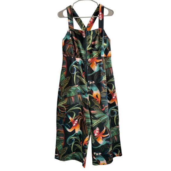 FARM Rio Pants - Farm Rio x Anthropologie Monkeys Cropped Jumpsuit Size PXL